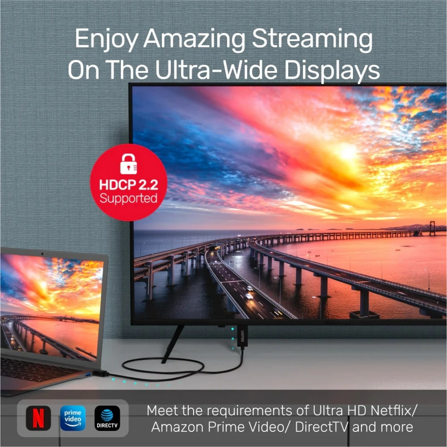 UNITEK MINIDISPLAY TO HDMI 4K&30Hz 2 MT (V1152A)