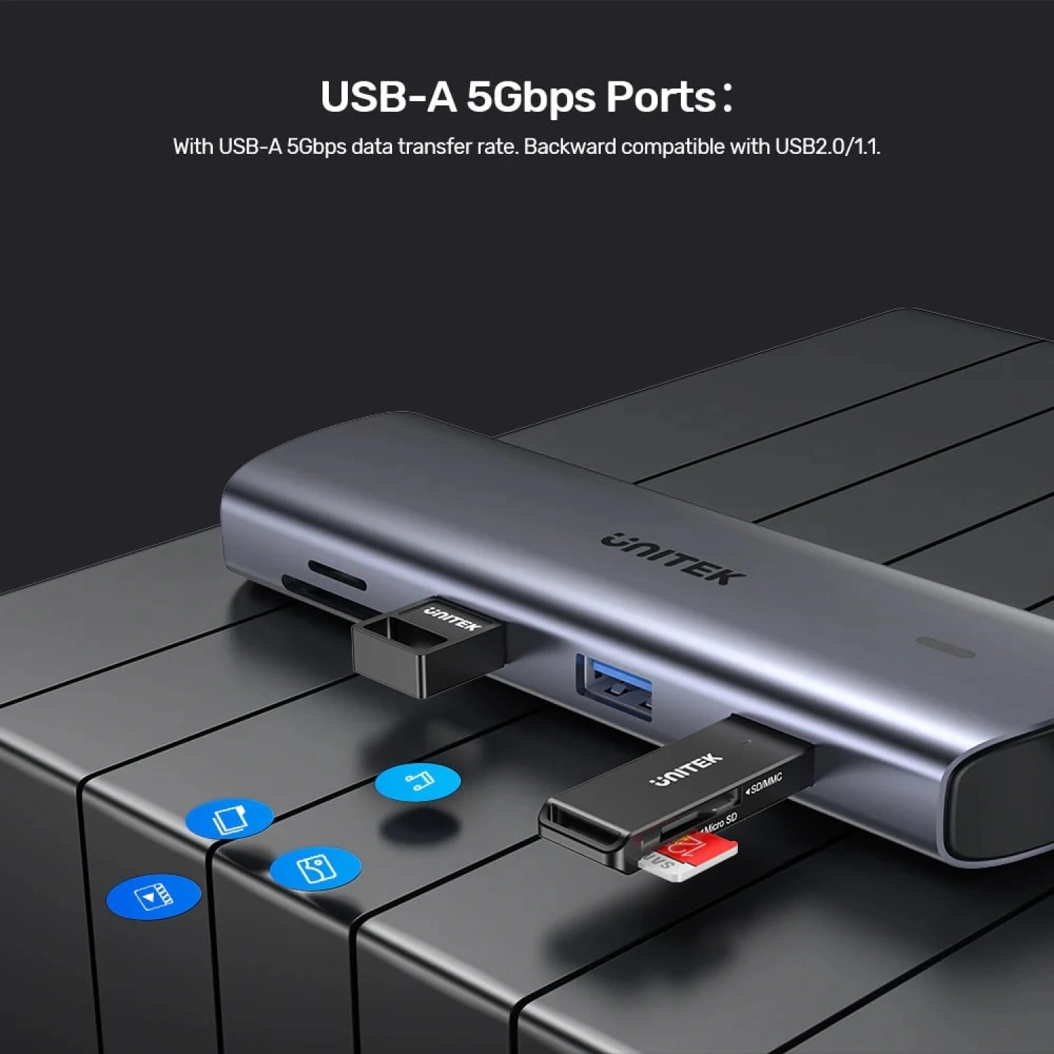 UNITEK USB-C 9in1 UNIVERSAL DOCK STATION (D1113A)