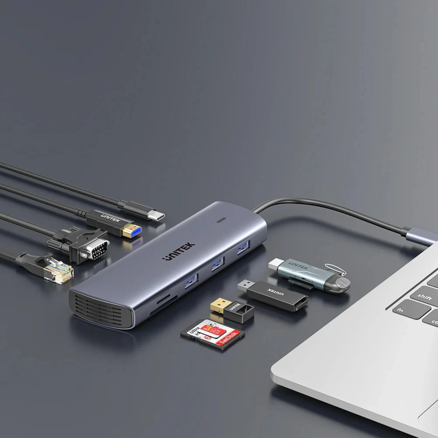 UNITEK USB-C 9in1 UNIVERSAL DOCK STATION (D1113A)