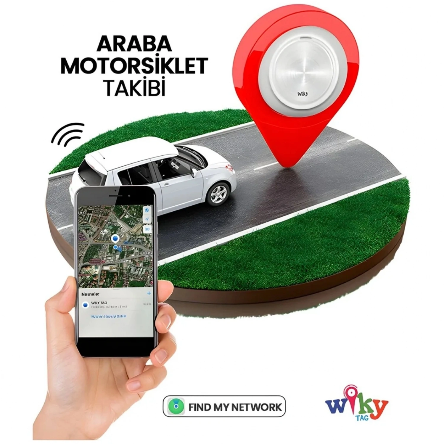 Wiky Tag Çocuk Smart Airtag - Akıllı Konum Takip Cihazı Mavi (APPLE UYUMLU)