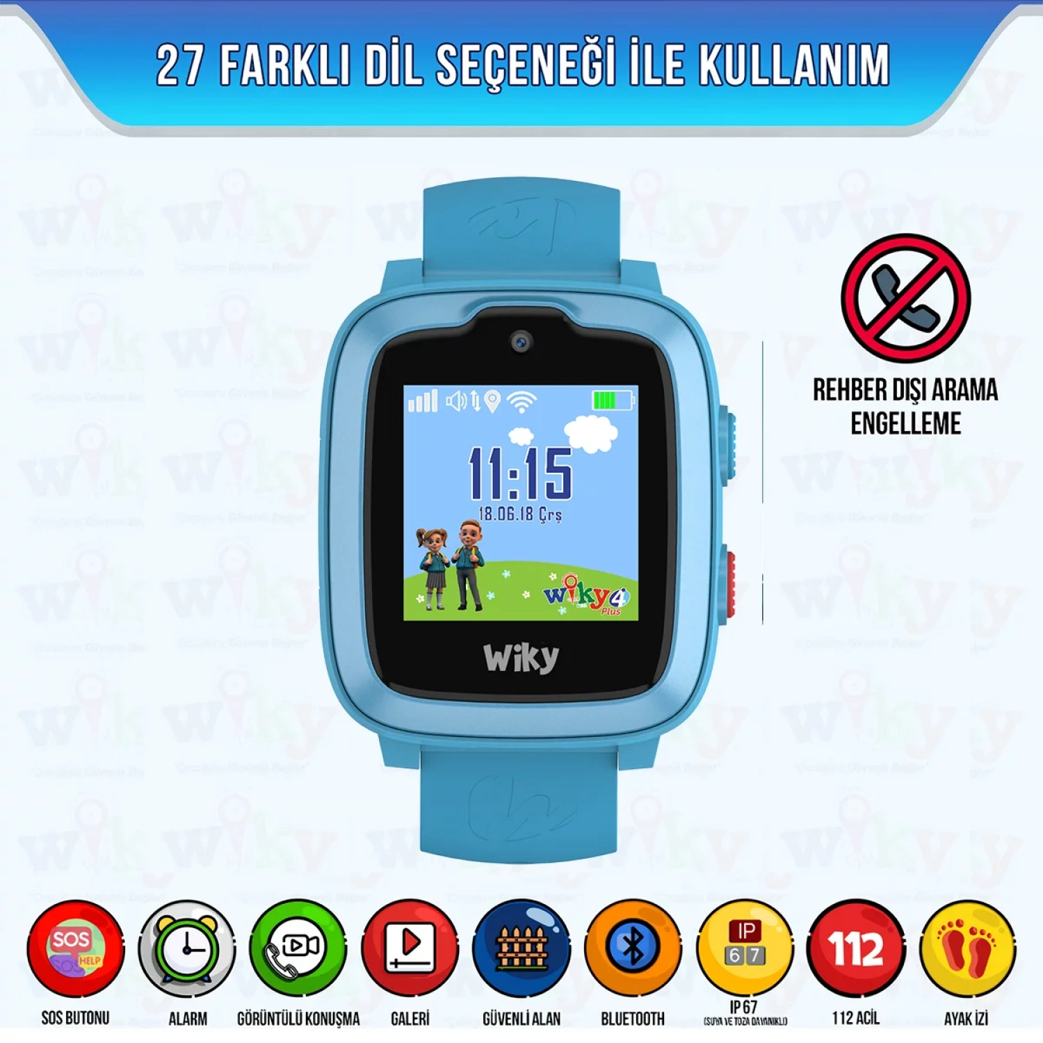 Wiky Watch 4 Plus Mavi Akıllı Çocuk Saati