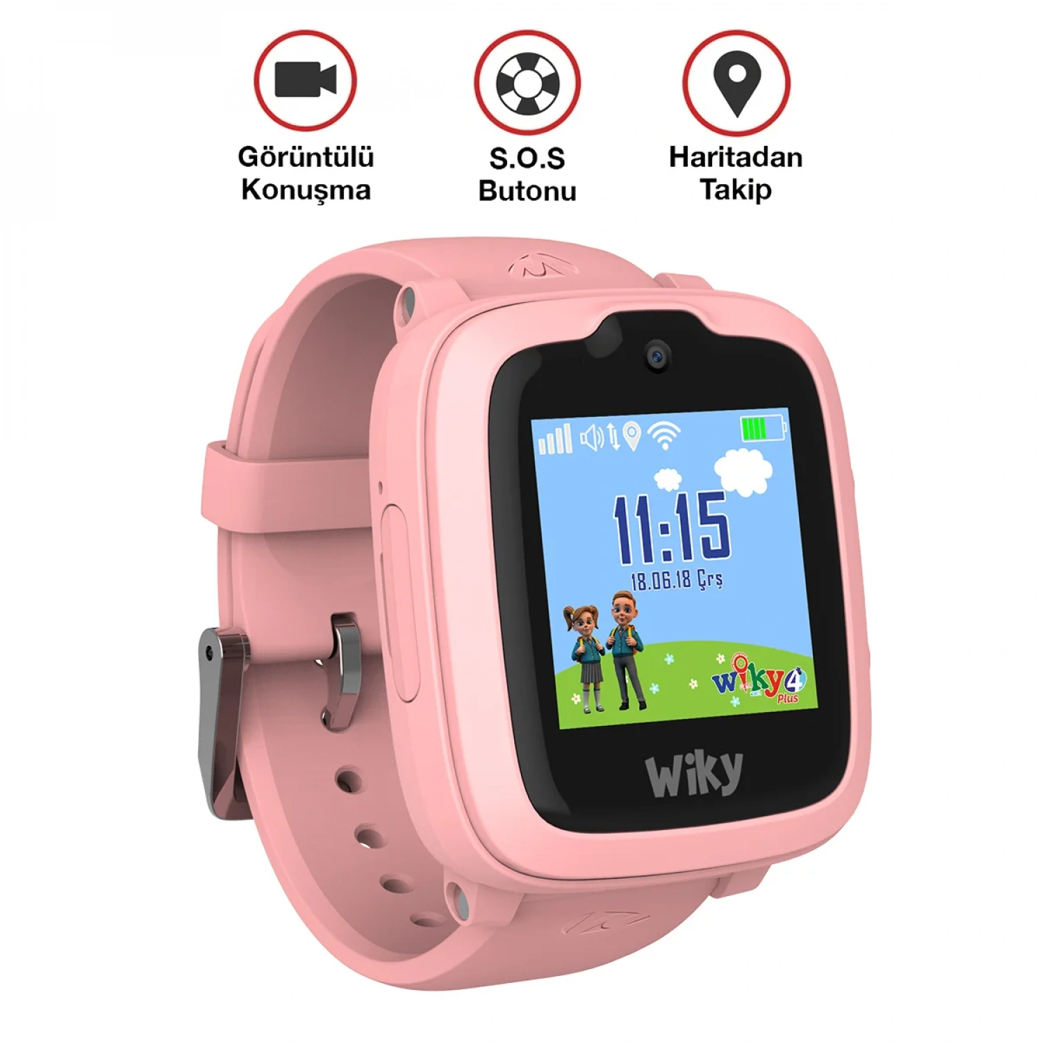 Wiky Watch 4 Plus Pembe Akıllı Çocuk Saati