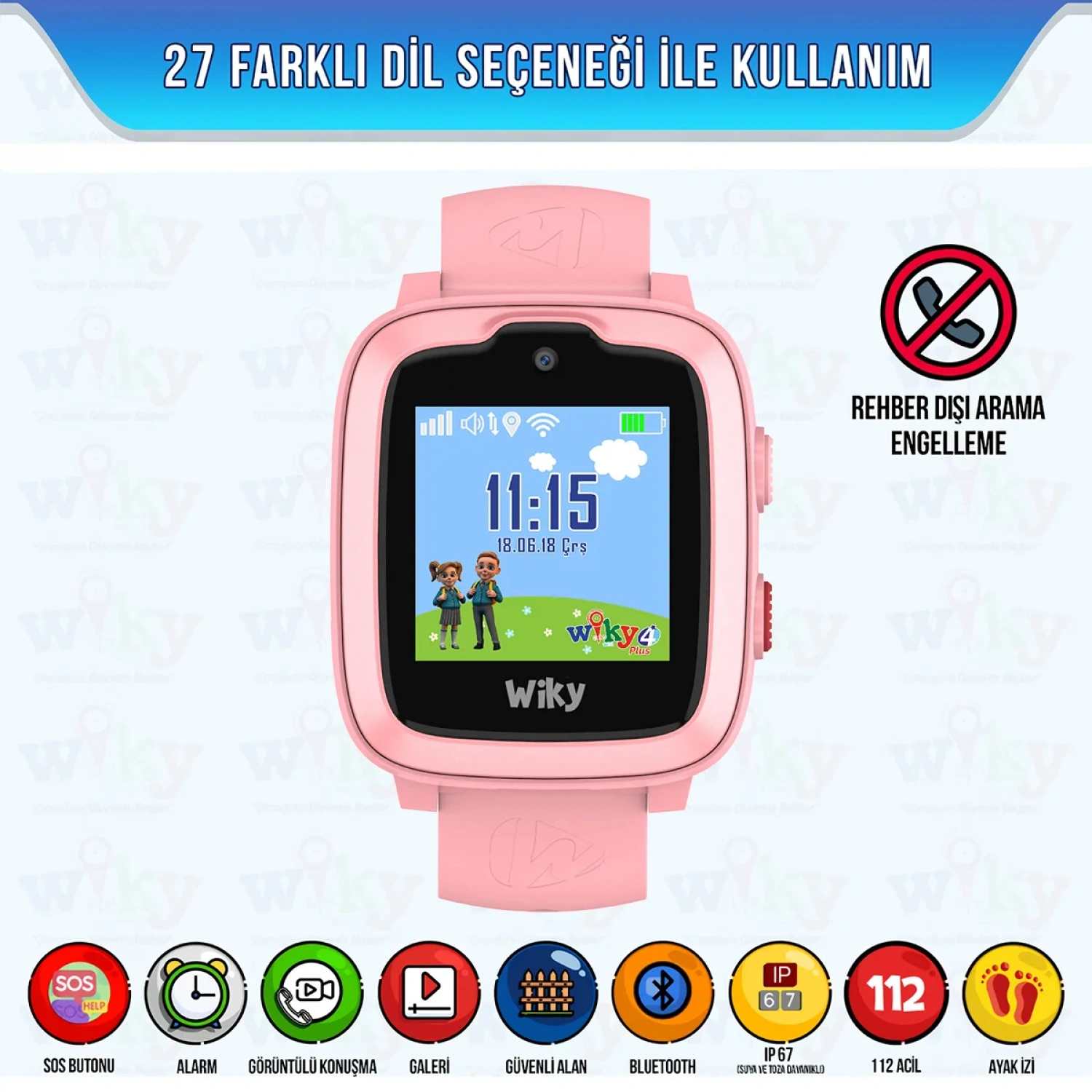 Wiky Watch 4 Plus Pembe Akıllı Çocuk Saati