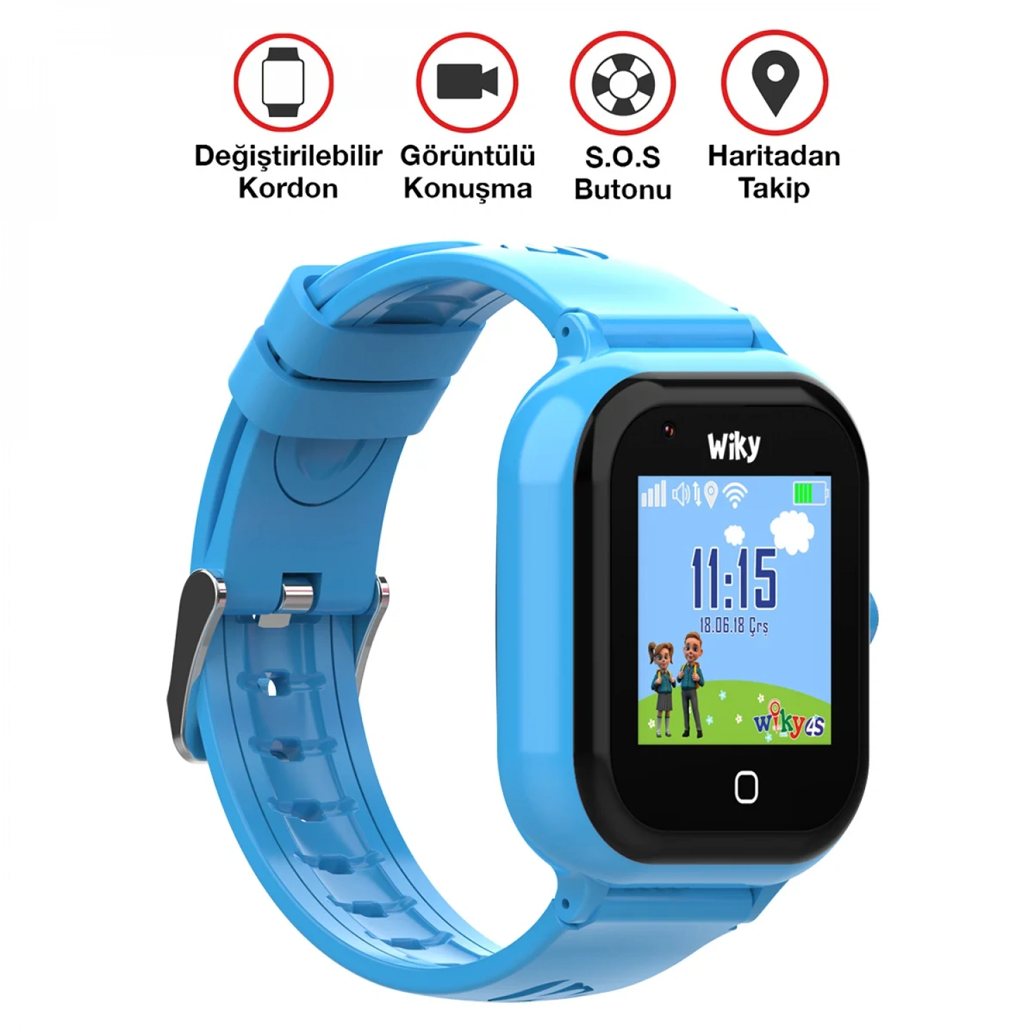 Wiky Watch 4S Mavi Akıllı Çocuk Saati