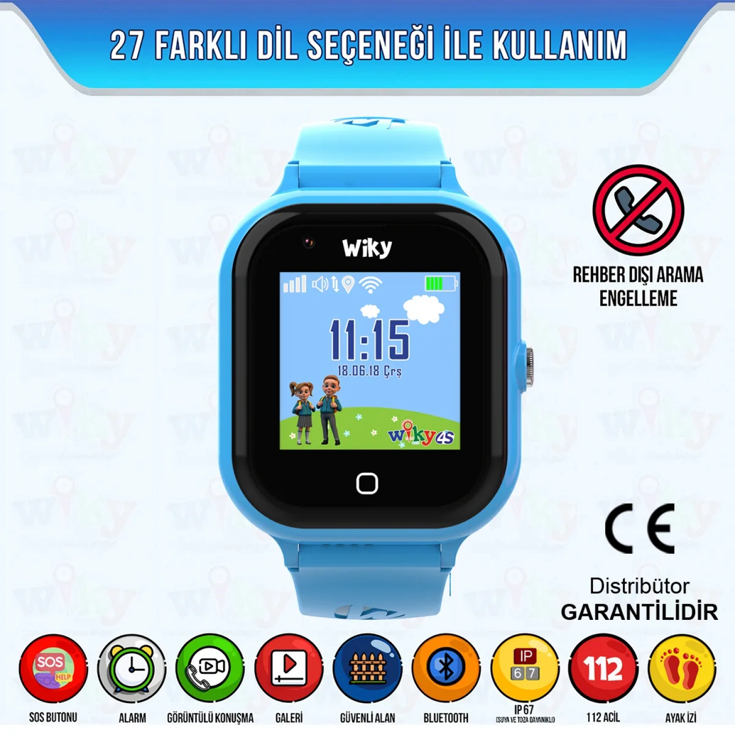 Wiky Watch 4S Mavi Akıllı Çocuk Saati