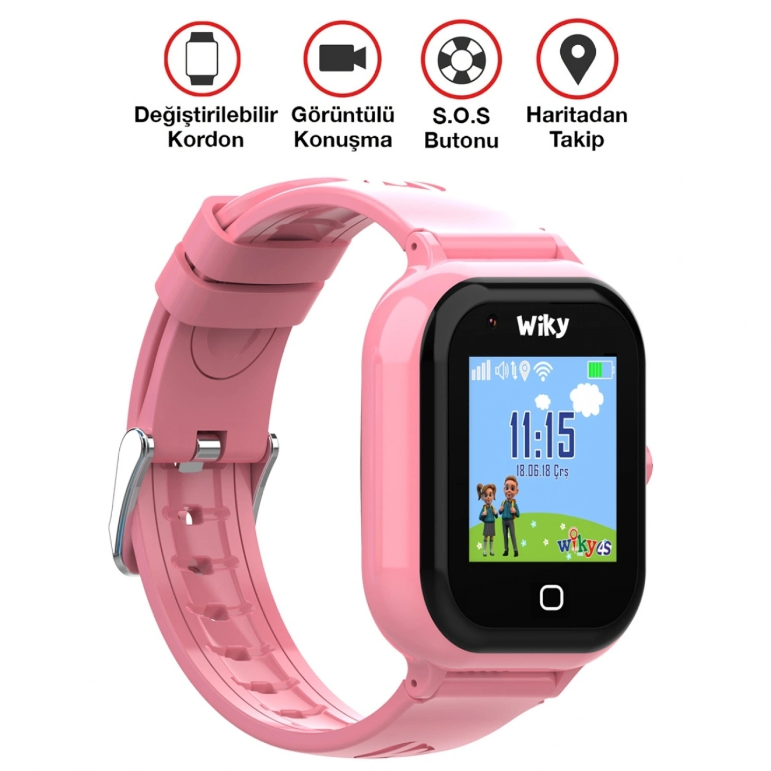 Wiky Watch 4S Pembe Akıllı Çocuk Saati