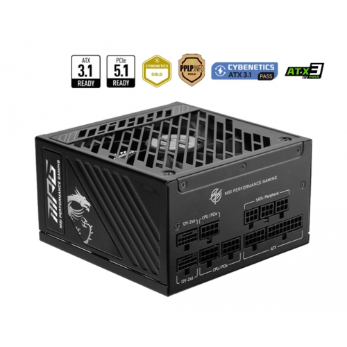 MSI MPG A1000GS PCIe 5 1000W 80 Plus Gold Full Modular Power Supply