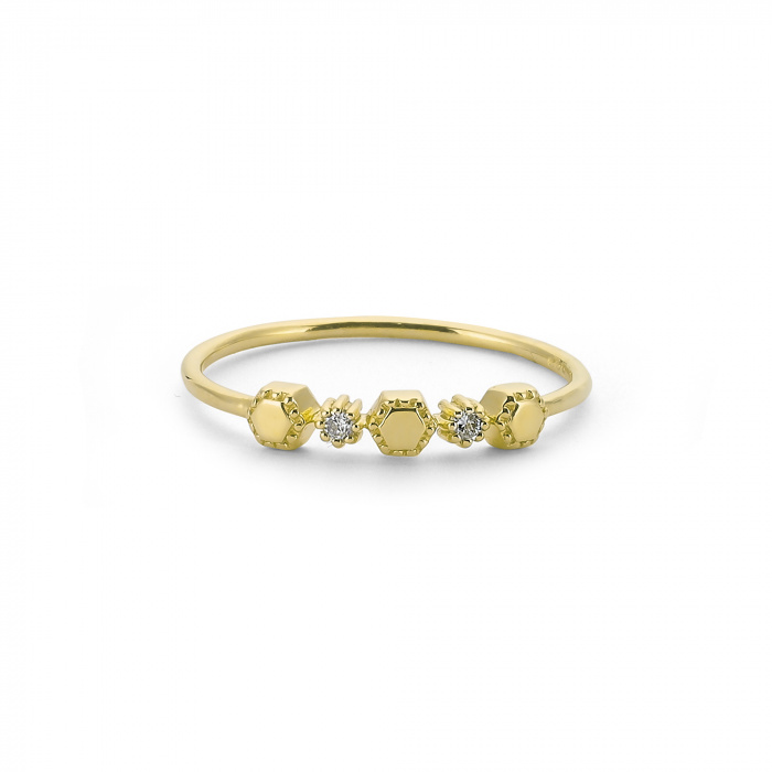 All Gold Ring Alto Modern Gold Ring