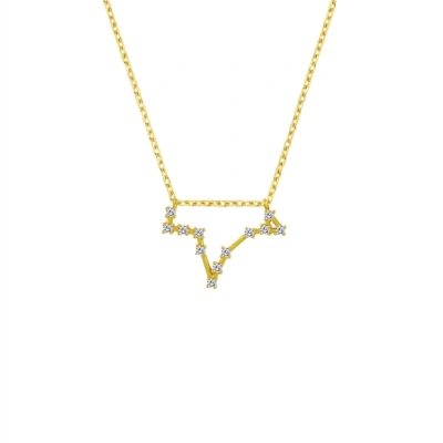 Zodiac Koleksiyonu Taşlı Gümüş Balık Burcu Kolye