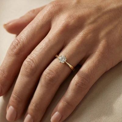 0,05 ct Alira Tektaş Pırlanta Yüzük