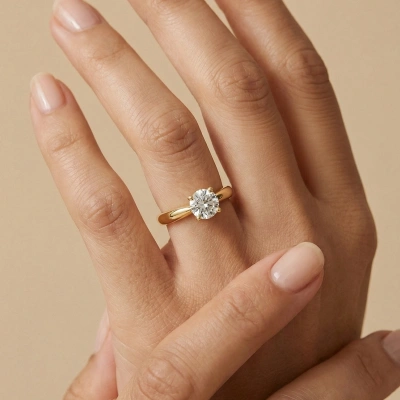 0,05 ct Viola Tektaş Pırlanta Yüzük