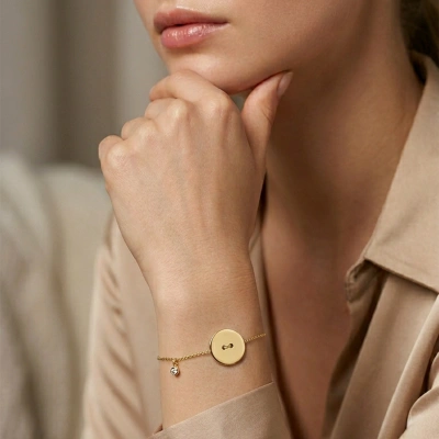 Yuvarlak Lazer Kesim Pırlanta Bileklik