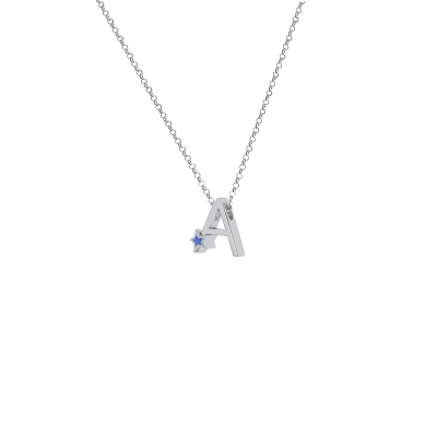 A Harfi Yıldızlı Gümüş Kolye