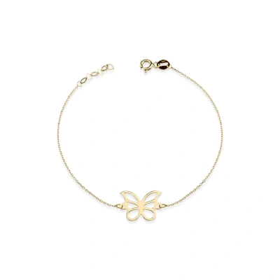 Bahar Kelebeği Plaka Altın Bileklik