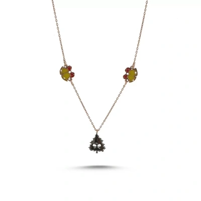 Çam Ağacı Çanlı Gümüş Kolye