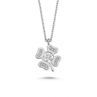 Çiçekli Yonca Şans Altın Kolye