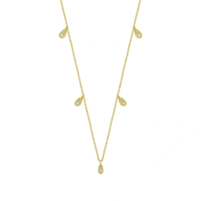 Damla Sallantılı Altın Zincir Kolye