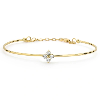 Dört Yapraklı Yonca Şans Altın Bileklik