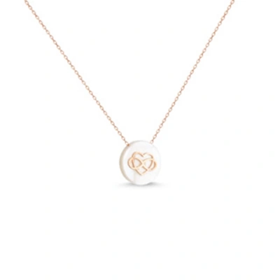 Elip Sedefli Sonsuzluk Kalp Kolye