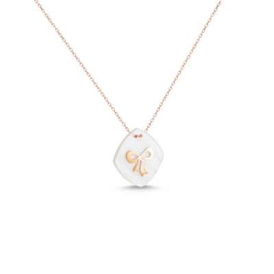 Elips Sedefli Kurdele Kolye