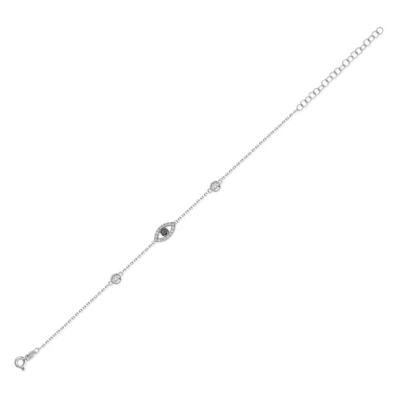 Göz Form Formlu Taşlı Gümüş Bileklik