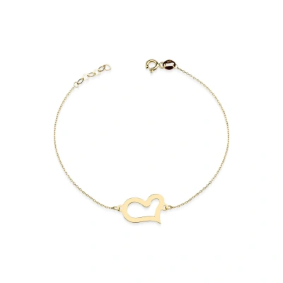 Kalpli Zarif Plaka Altın Bileklik