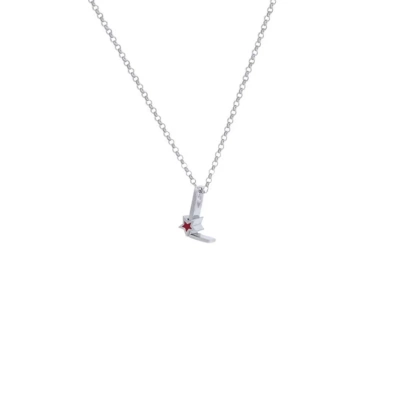 L Harfi Yıldızlı Gümüş Kolye