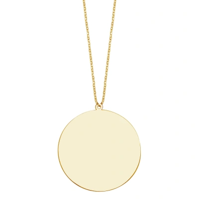 Lazer Kesim Büyük Daire Plaka Kolye