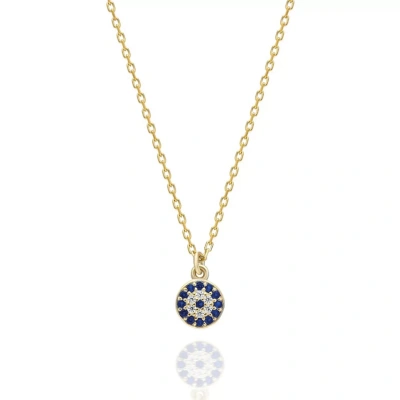 Nazar Bocuğu Yuvarlak Formlu Gümüş Kolye