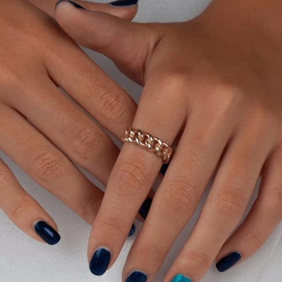 Ring Of Luck Gümüş Unisex Zincir Yüzük