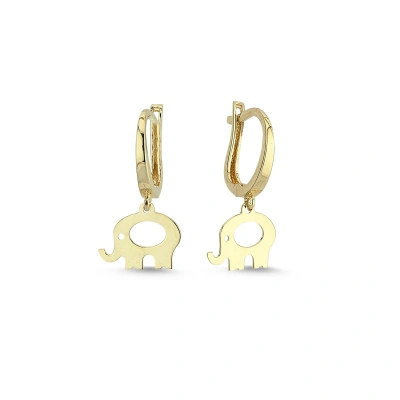 Şans Fili Altın Küpe