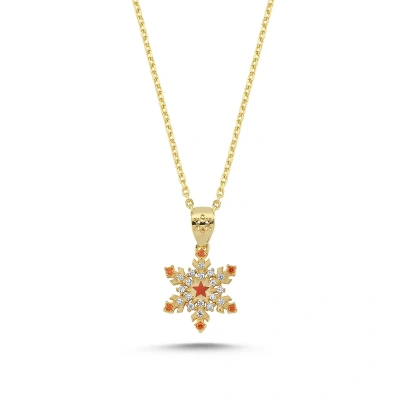 Sürpriz Kar Tanesi Kariyer Kolye Sarı