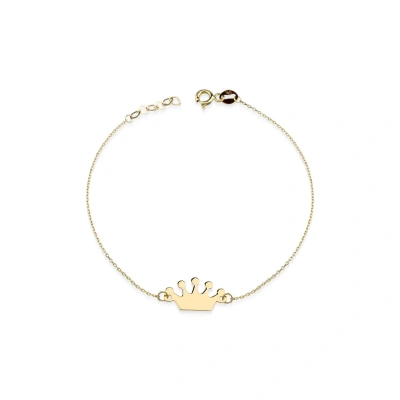 Taç Plaka Altın Bileklik