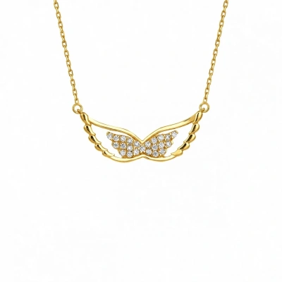 Stoned Wing Necklace