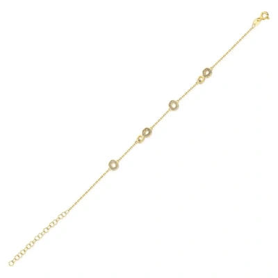 Taşlı Modern Gümüş Bileklik