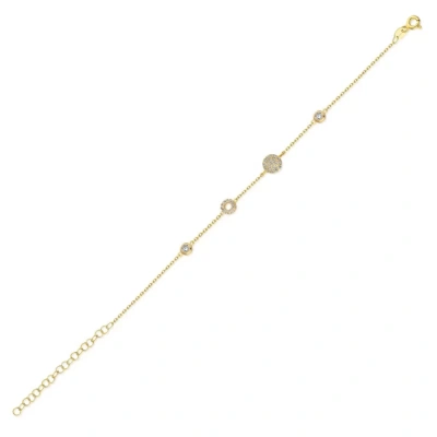 Taşlı Modern Gümüş Bileklik