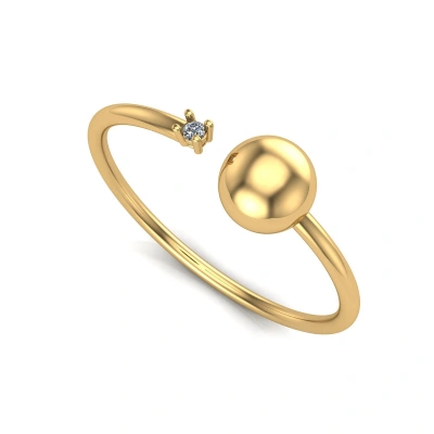 Tektaş Pırlantalı Top Yüzük 0.05ct