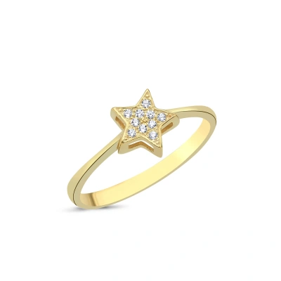 Tektaş Pırlantalı Yıldız Taşlı Yüzük 0,05ct