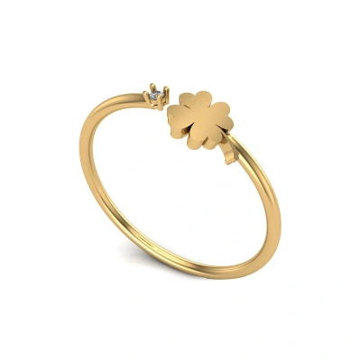 Tektaş Pırlantalı Yonca Yüzük 0.05ct