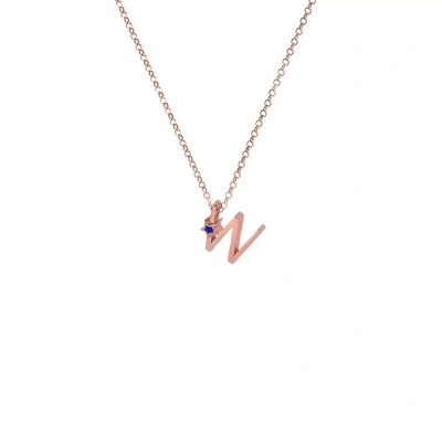 W Harfi Yıldızlı Gümüş Kolye