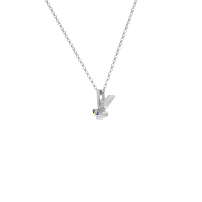 Y Harfi Gözlü Gümüş Kolye