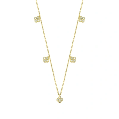 Yonca Sallantılı Altın Zincir Kolye