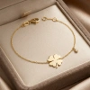 Four-Leaf Clover Diamond Bracelet