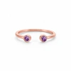 Colorful Purple Stone Gold Ring