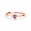 Buntes Rosa Brillant Ring mit Bagutte Steinen aus Gold