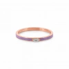 Sommerfreude vergoldeter Ring mit emailliertem Baguette und Edelsteinen