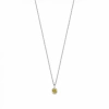 Colorful Gold Necklace with Yellow Stone