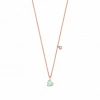 Enamel Heart Diamond Necklace
