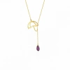 Umbrella Raindrop Silver Necklace