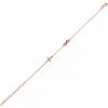 Steinbesetztes Unendlichkeit Minimal Kreuz Silberarmband